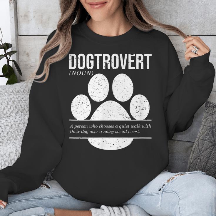 Dogtrovert Definition Introvert Dog Lover For Men Women Girls Kids Unisex Sweatshirt
