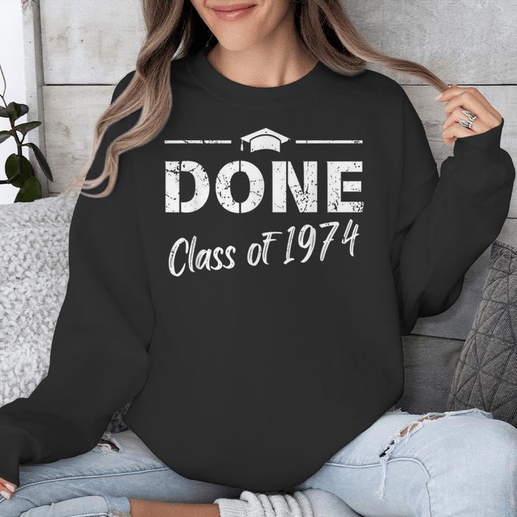 Done Class Of 1974 50th Reunion Graduation Classmate College Unisex Sweatshirt