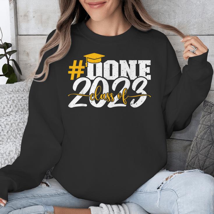 Done Class Of 2023 Graduation For Her Him Grad Seniors 2023 Unisex Sweatshirt