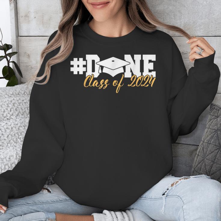 DONE Class Of 2024 Graduation For Her Him Grad Senior 2024 Unisex Sweatshirt
