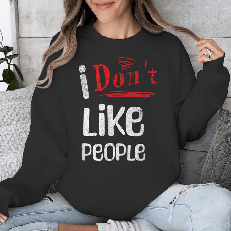 I Don't Like People Introvert Small Unisex Sweatshirt I Don't Like People Introvert Small Unisex Sweatshirt