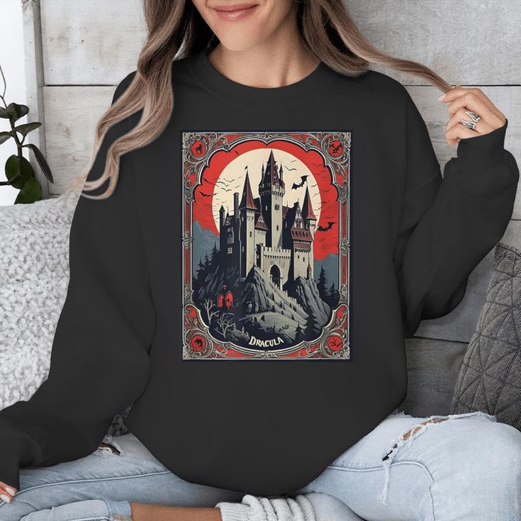 Dracula's Castle Book Cover Illustration Unisex Sweatshirt