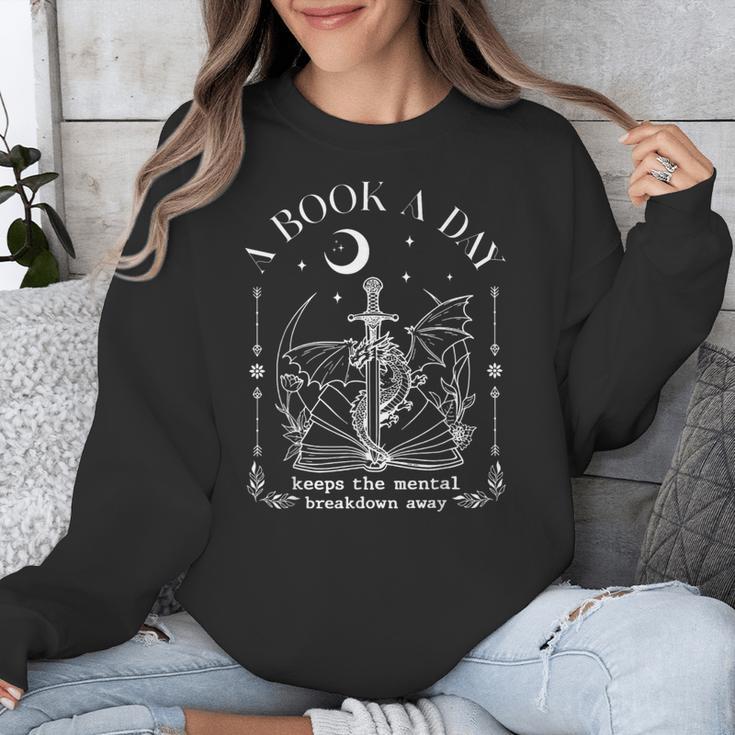 Dragon A Book A Day Keeps The Mental Breakdown Away Unisex Sweatshirt