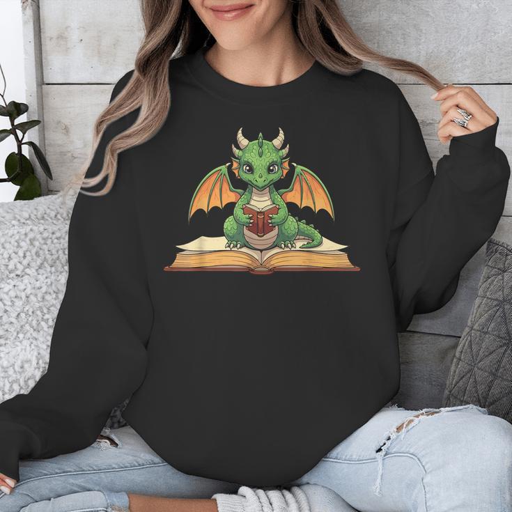 Dragon Reading Book Bookworm Unisex Sweatshirt