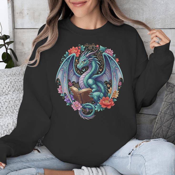 Dragon Reading Book Girls Kids Bookworm Book Lover Unisex Sweatshirt Dragon Reading Book Girls Kids Bookworm Book Lover Unisex Sweatshirt