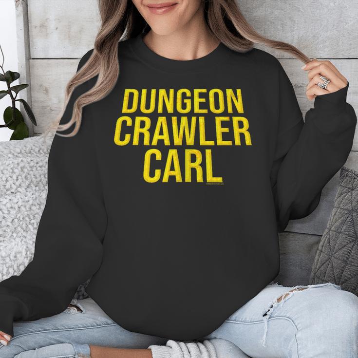 Dungeon Crawler Carl Yellow Text Logo LitRPG Series Book Unisex Sweatshirt