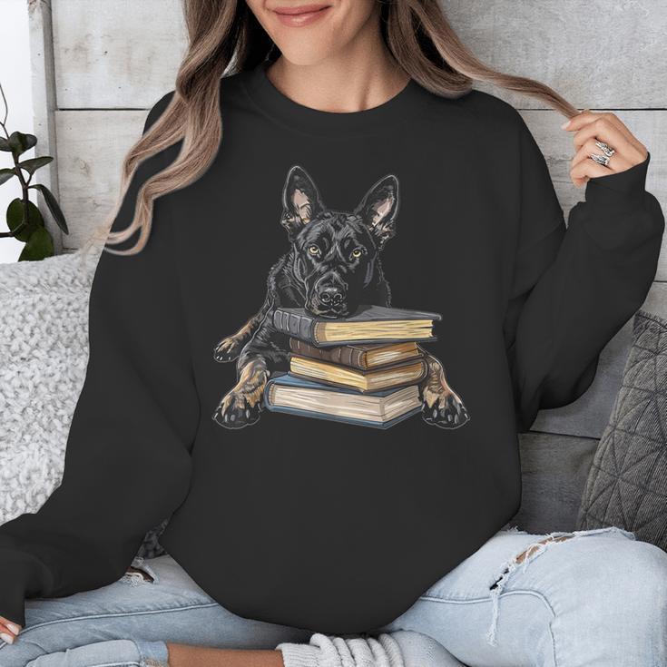 Dutch Shepherd Books Reading Dog Breed Graphic Unisex Sweatshirt