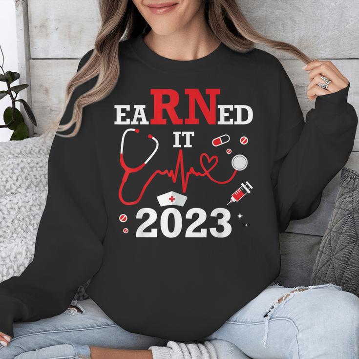 Earned It 2023 For Nurse Graduation Or RN LPN Class Of Unisex Sweatshirt