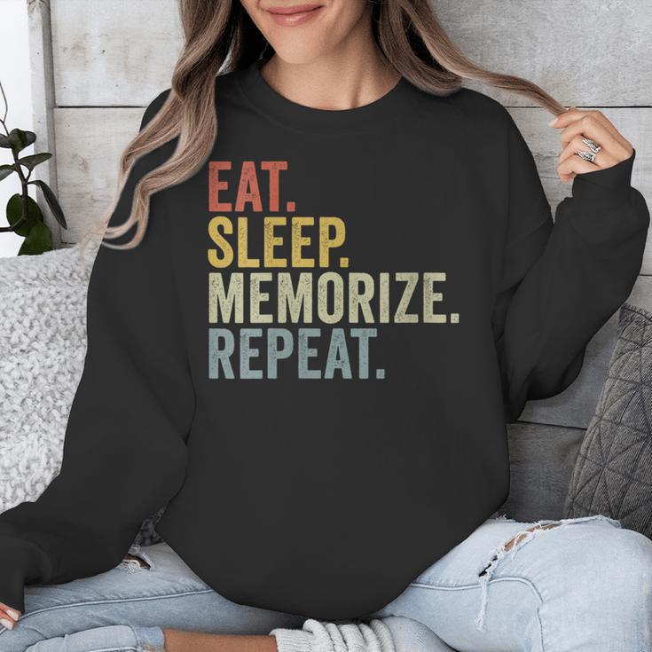 Eat Sleep Memorize Repeat Memory Unisex Sweatshirt
