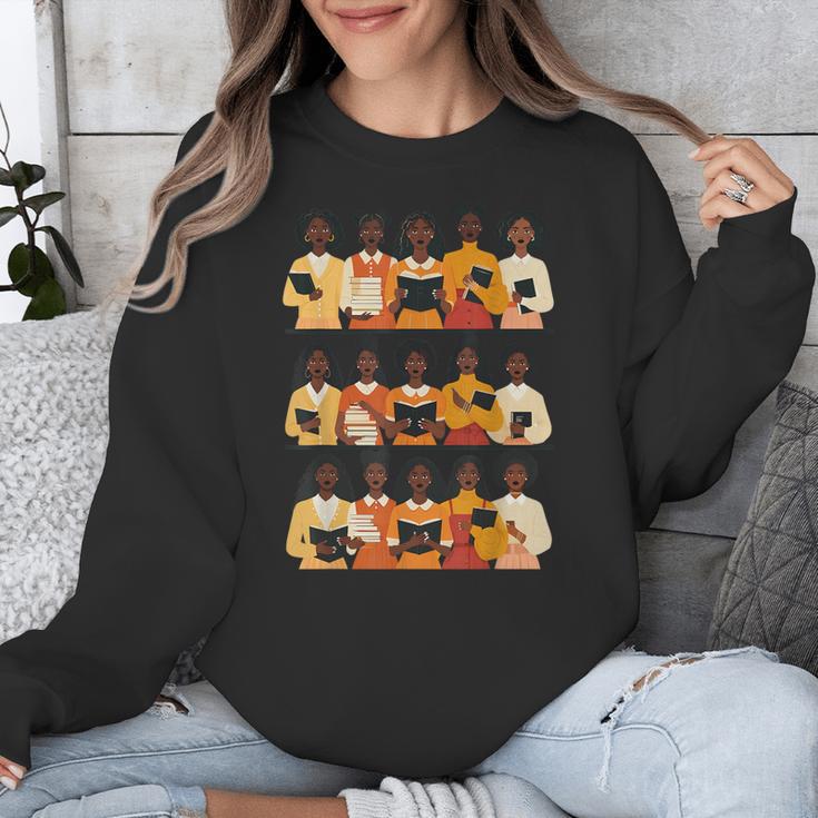 Educated Afro Women Girl Reading Book Future HBCU Grad Unisex Sweatshirt Educated Afro Women Girl Reading Book Future HBCU Grad Unisex Sweatshirt