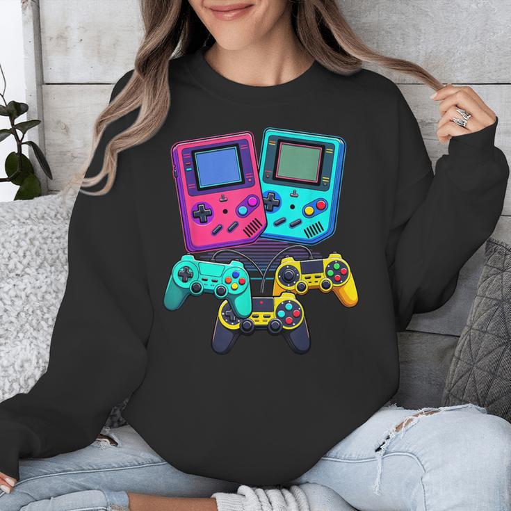 Eighties Console Controller Gaming Player Gadget Nostalgia Unisex Sweatshirt
