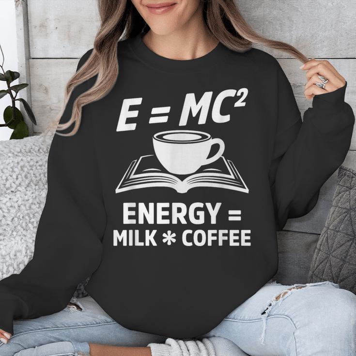EMC2 Energy Milk x Coffee Science Book Math Lover Unisex Sweatshirt