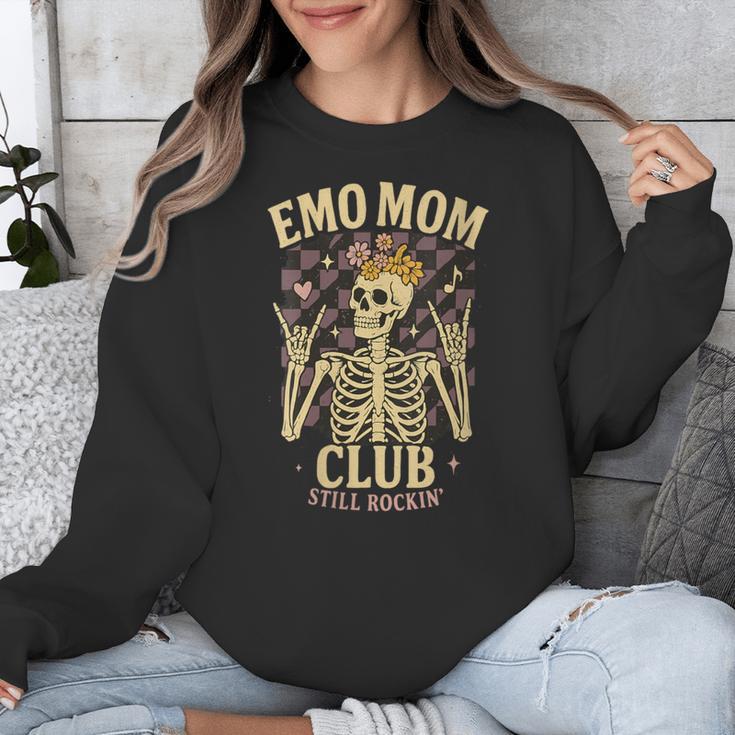 Emo Mom Club Still Rockin Skeleton Nostalgia Women Mother Unisex Sweatshirt