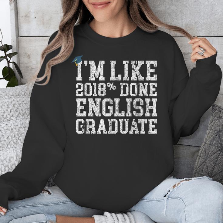 English Major Graduation Shirt I'm Like 2018 Done Unisex Sweatshirt