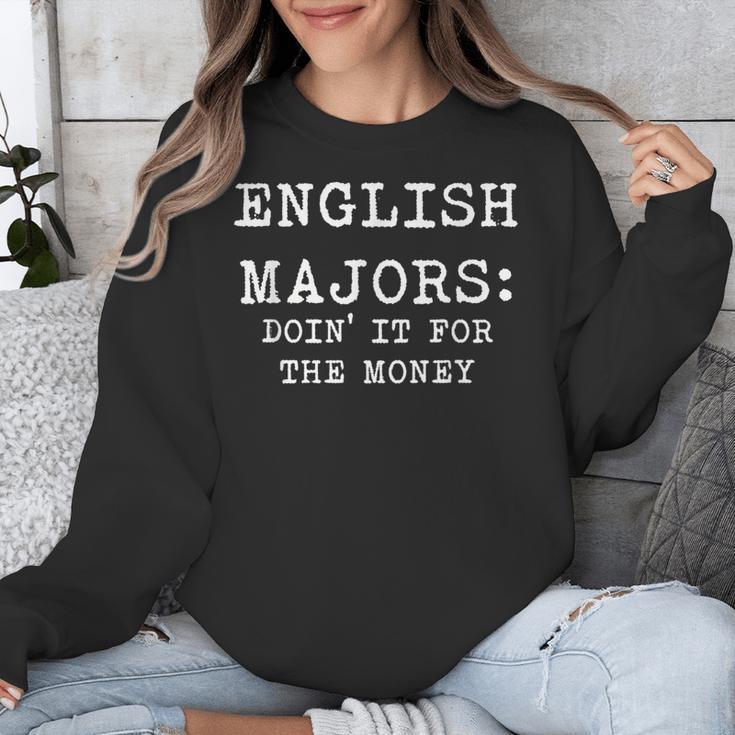 English Majors Doin' It For The Money Graduation Shirt Unisex Sweatshirt