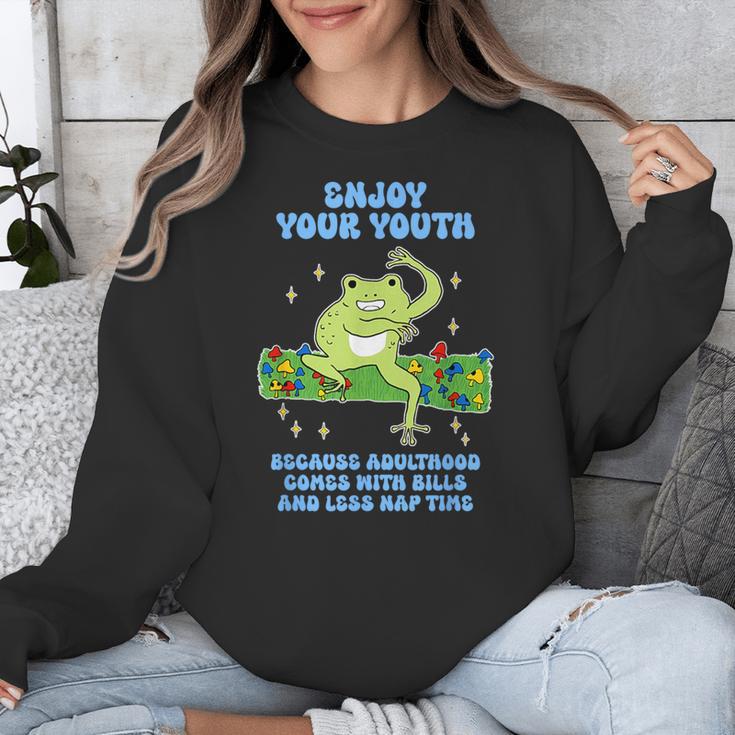 Enjoy Adulthood Comes With Bills Nostalgia Regret Unisex Sweatshirt Enjoy Adulthood Comes With Bills Nostalgia Regret Unisex Sweatshirt