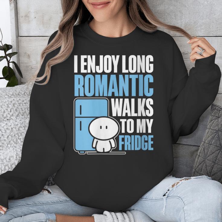 I Enjoy Long Romantic Walks To My Fridge Introvert Unisex Sweatshirt I Enjoy Long Romantic Walks To My Fridge Introvert Unisex Sweatshirt