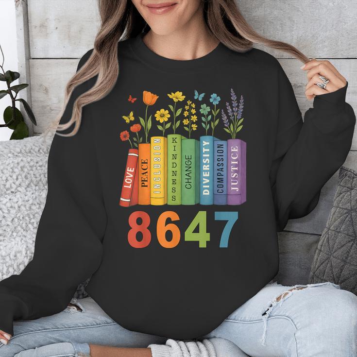 Equal Rights Book Flower Resist 86 47 Feminist Women Rights Unisex Sweatshirt