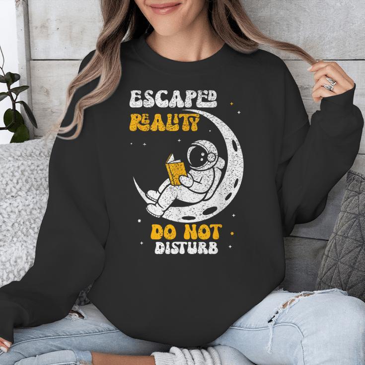 Escaped Reality Do Not Disturb Book Lover Unisex Sweatshirt