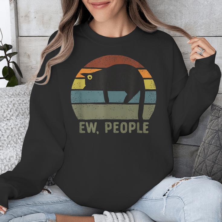 Ew People Cat Lazy Introvert Anti Social Unisex Sweatshirt Ew People Cat Lazy Introvert Anti Social Unisex Sweatshirt