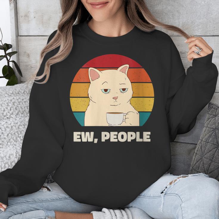 Ew People Introvert Cat Lover Crazy Colorful Cat Lady Unisex Sweatshirt Ew People Introvert Cat Lover Crazy Colorful Cat Lady Unisex Sweatshirt