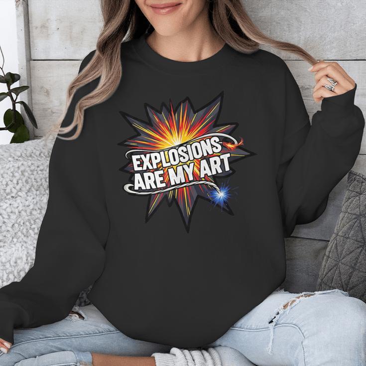 Explosions Are My Art Comic Book Boom Unisex Sweatshirt