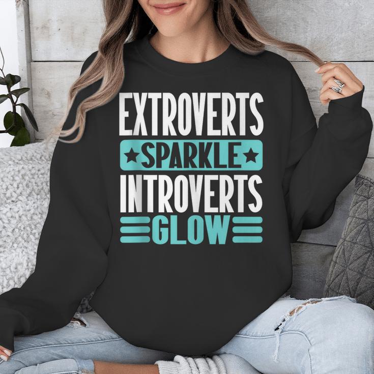 Extroverts Sparkle Introverts Glow Introvert Unisex Sweatshirt Extroverts Sparkle Introverts Glow Introvert Unisex Sweatshirt