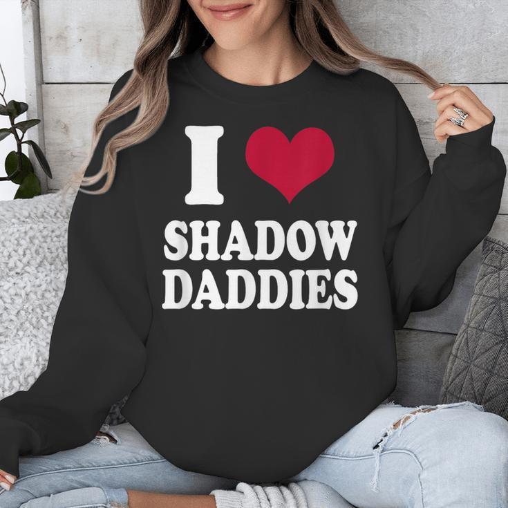Fantasy Romantasy Book Lover I Love Heart Shadow Daddies Unisex Sweatshirt