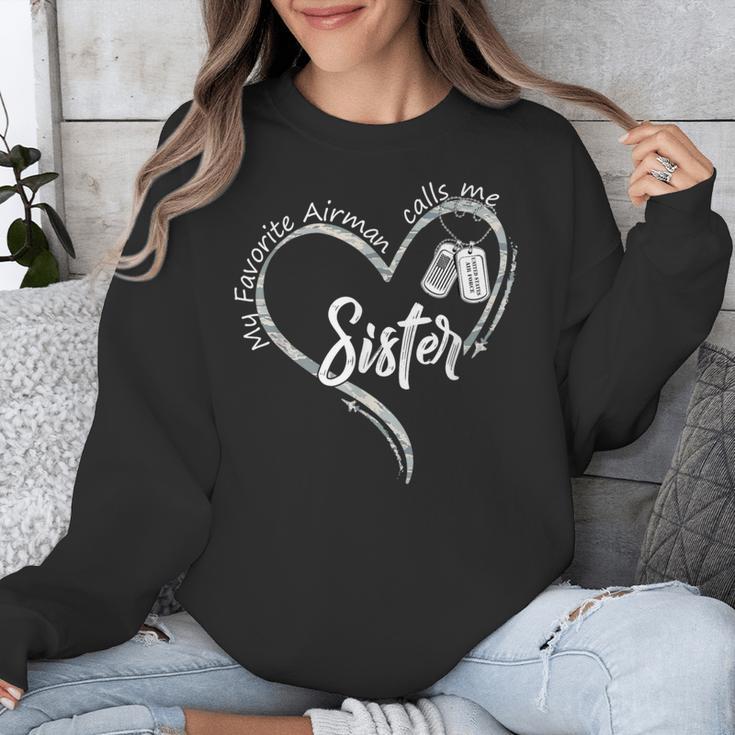 My Favorite Airman Calls Me Sister USAF Graduation Sister Unisex Sweatshirt