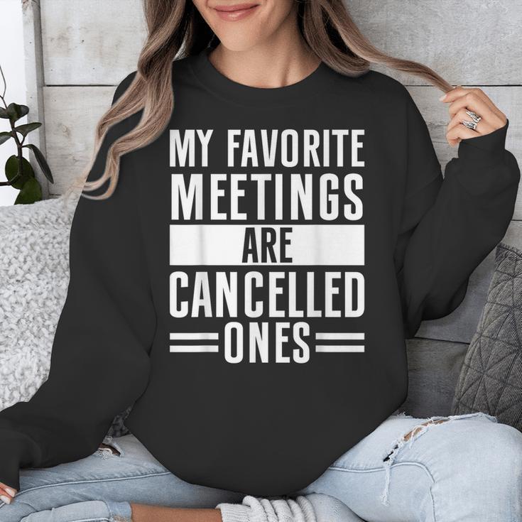 My Favorite Meetings Are Cancelled Ones Introvert Unisex Sweatshirt My Favorite Meetings Are Cancelled Ones Introvert Unisex Sweatshirt