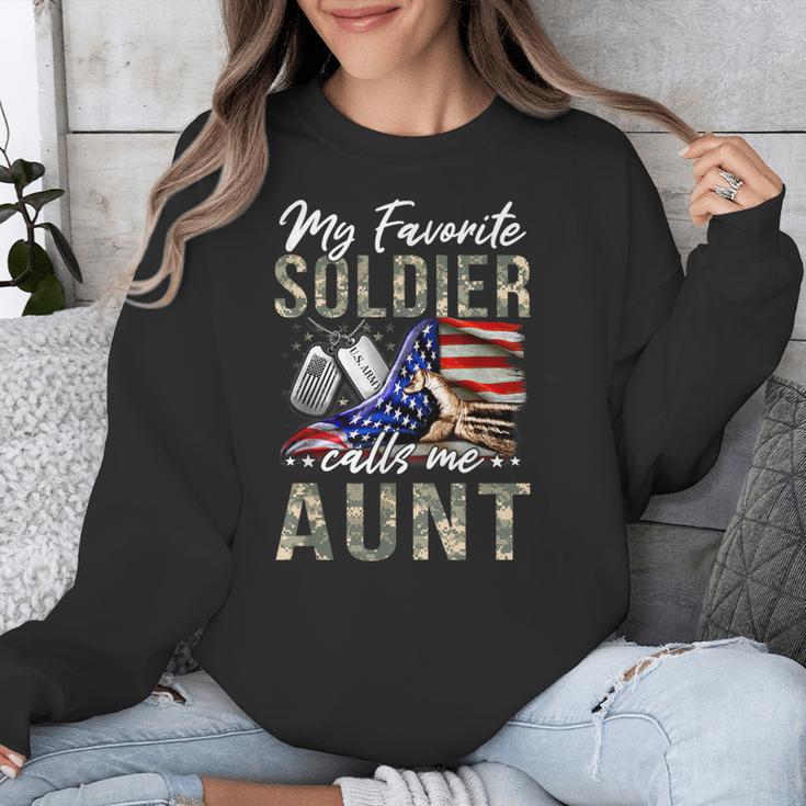 My Favorite Soldier Calls Me Aunt US Army Graduation Aunt Unisex Sweatshirt