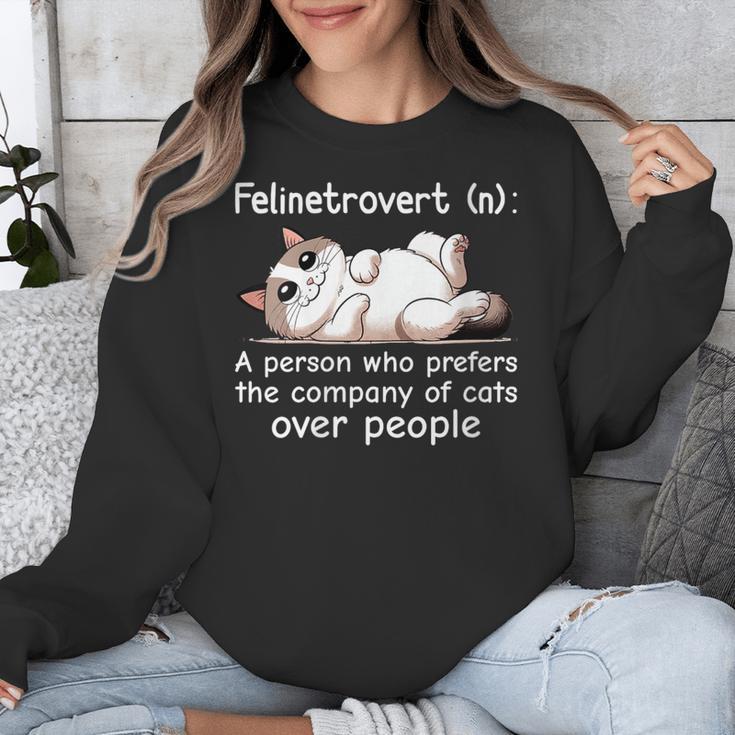 Felinetrovert Definition Cat Lover Introvert Humor Cats Unisex Sweatshirt Felinetrovert Definition Cat Lover Introvert Humor Cats Unisex Sweatshirt
