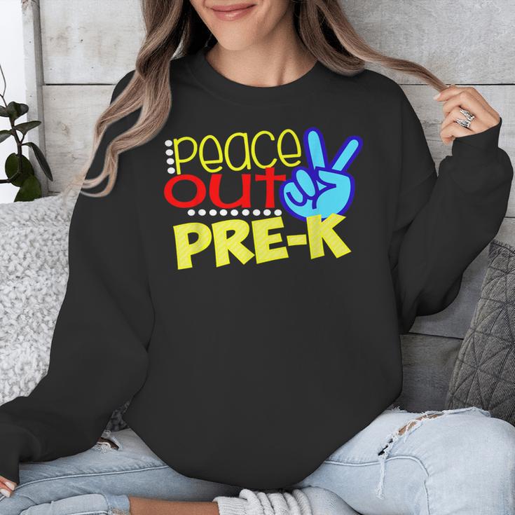 First Day Of School Shirt Peace Out Pre-K Graduation Kids So Unisex Sweatshirt