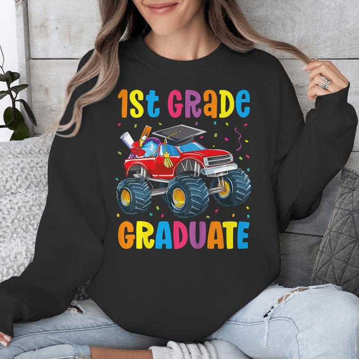 First Grade Graduation Monster Truck 1st Grade Graduate Unisex Sweatshirt