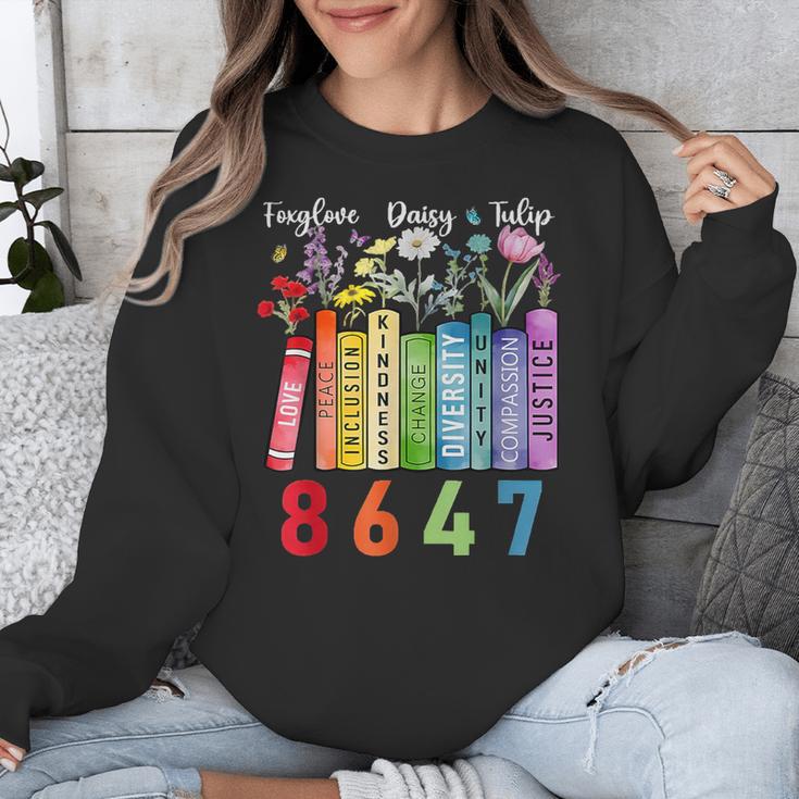 Floral Foxglove Daisy Tulip 8647 Books Lover Blooming Flower Unisex Sweatshirt
