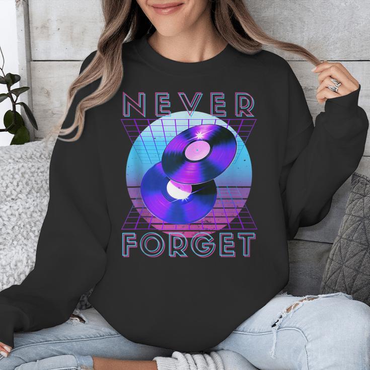 Never Forget Retro 80s 90s Nostalgia Unisex Sweatshirt