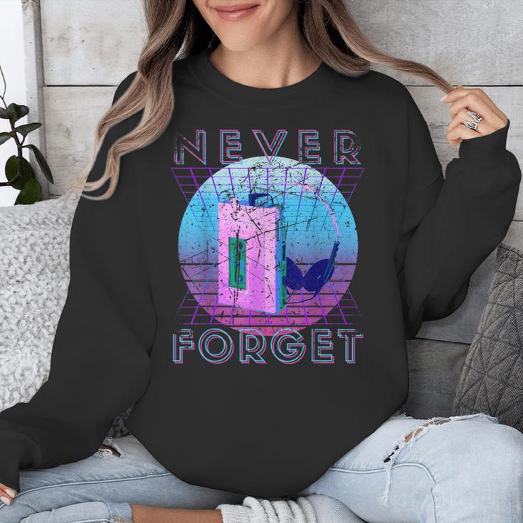 Never Forget Retro 80s 90s Nostalgia Unisex Sweatshirt