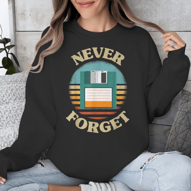 Never Forget Retro Diskette Nostalgia Vintage Unisex Sweatshirt Never Forget Retro Diskette Nostalgia Vintage Unisex Sweatshirt