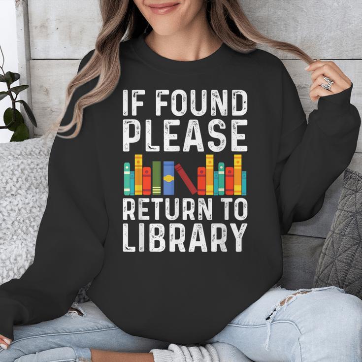 If Found Please Return To Library Book Lover Unisex Sweatshirt