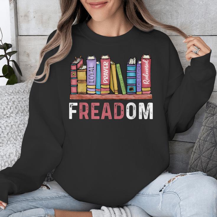 Freadom Anti Ban Books Freedom To Read Book Lover Reading Unisex Sweatshirt