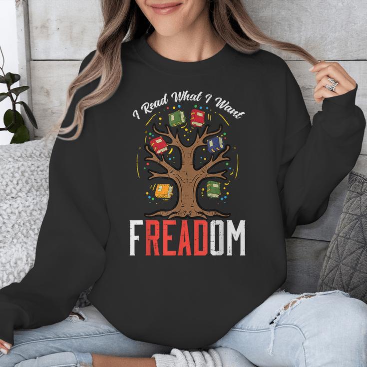 Freadom Tree Read Reading Librarian Book Across America Unisex Sweatshirt