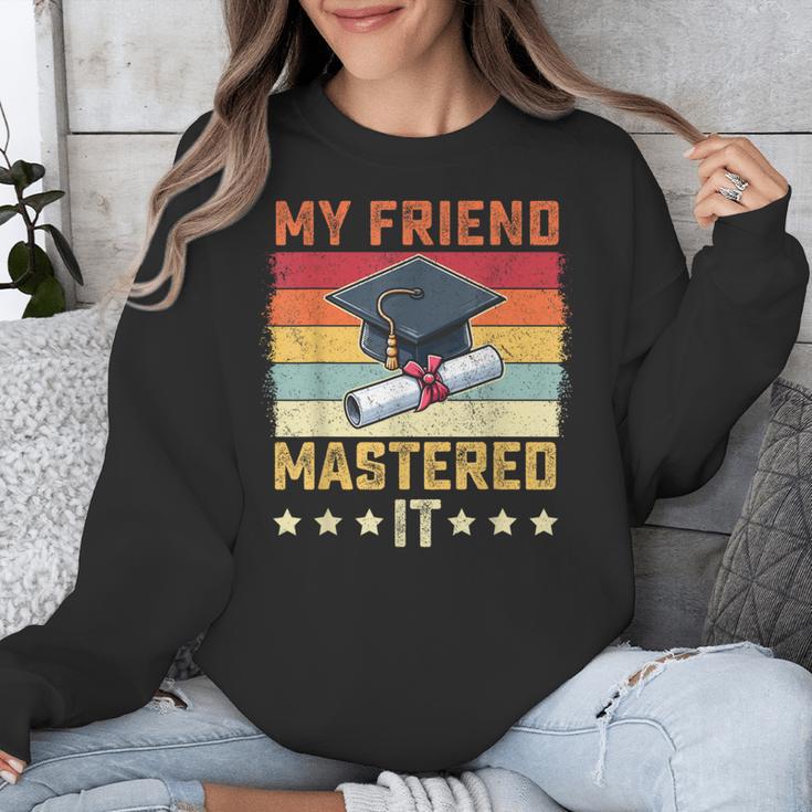 My Friend Mastered It Master's Degree Graduation Vintage Unisex Sweatshirt