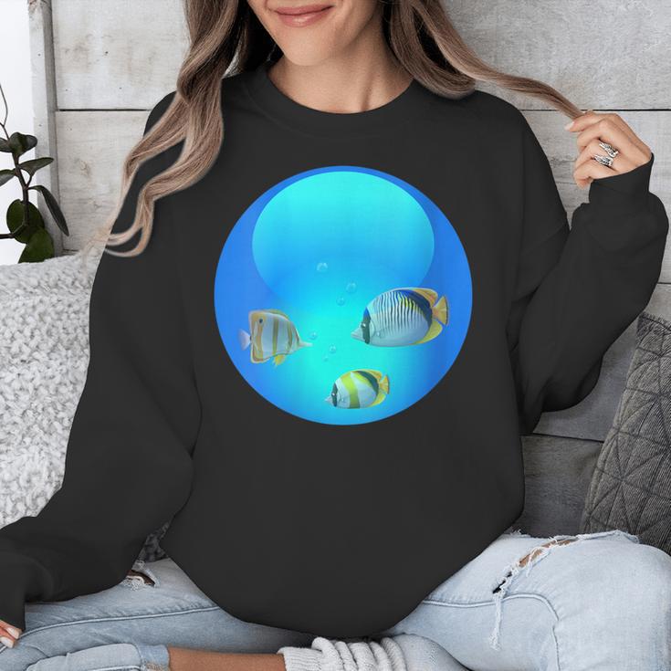 Frutiger Aero Aesthetic Tech Orb Fishes Unisex Sweatshirt Frutiger Aero Aesthetic Tech Orb Fishes Unisex Sweatshirt