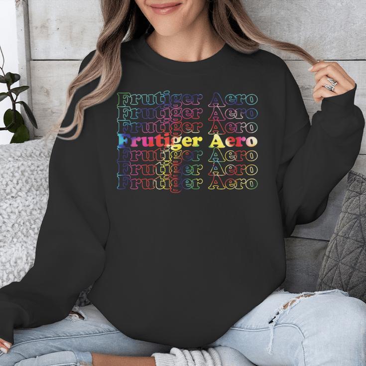 Frutiger Aero Graphic Er Tie Dye Unisex Sweatshirt