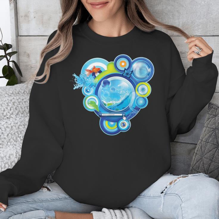 Frutiger Aero Metro Abstract Maximalism 2000s Nostalgia Unisex Sweatshirt