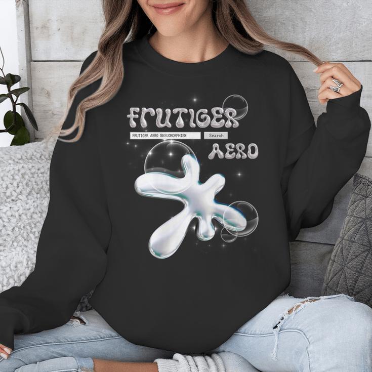Frutiger Aero Y2K Fashion Trends Statement Piece Tech Orb Unisex Sweatshirt
