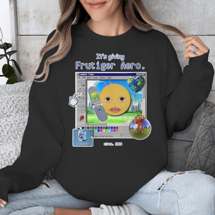 Frutiger Aero Y2K Meme Graphic 2000s Nostalgia Unisex Sweatshirt Frutiger Aero Y2K Meme Graphic 2000s Nostalgia Unisex Sweatshirt