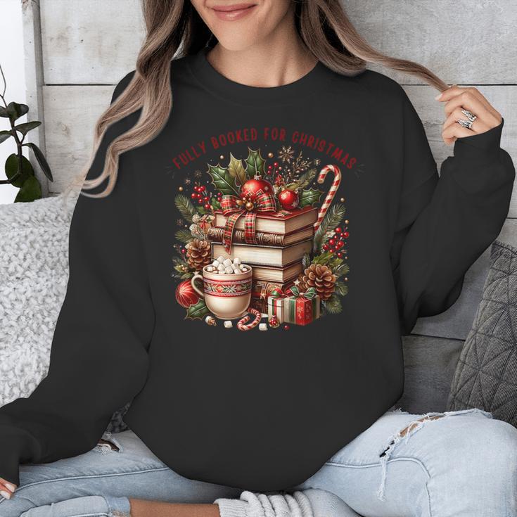 Fully Booked For Christmas Cozy Holiday Books Winter Reading Unisex Sweatshirt