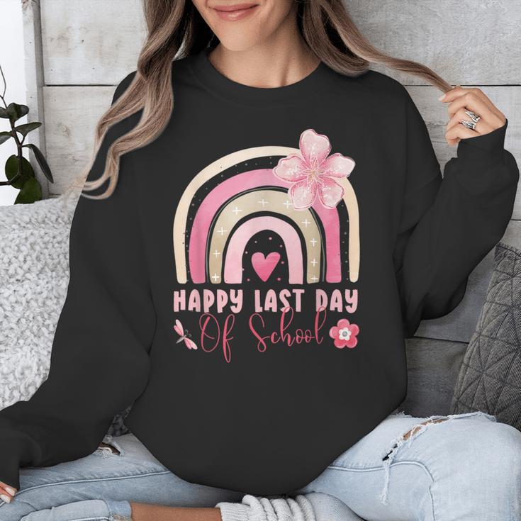 Fun Happy Last Day Of School Girl Student Graduation Rainbow Unisex Sweatshirt
