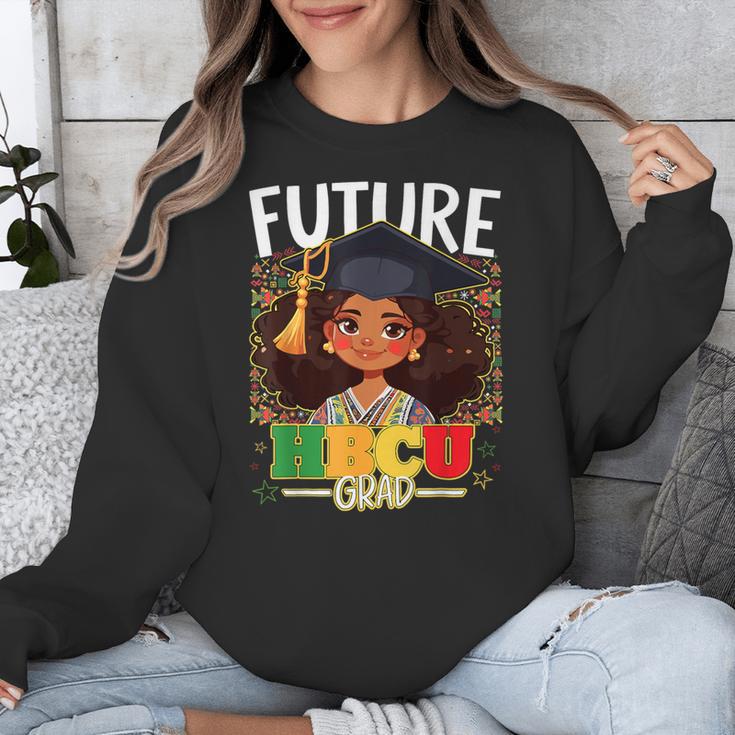 Future HBCU Grad Afro Girl College Graduation Kids Unisex Sweatshirt